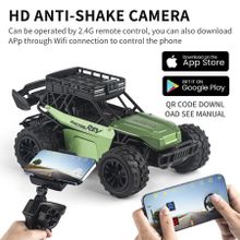 Remote Control Cars with 1080P Camera Talkie with 5G FPV UHD Camera Remote Control Truck 1:16 Scale Off-Road Trucks(Green)