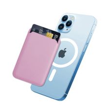 Magnetic Card Wallet Holder with MagSafe for iPhone 14 Pro Max/14 Plus/14 Pro/14,for iPhone 13 Pro Max/13 Pro/13/13 Mini,for iPhone 12/12 Pro/12 Max/12 Mini,Pink