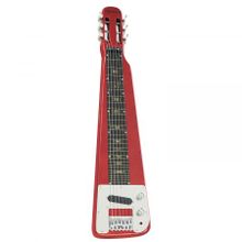 Karrera 29in 6-String Lap Steel Hawaiian Guitar - Metallic Red