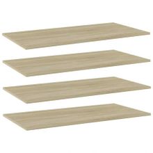 Bookshelf Boards 4 pcs Sonoma Oak 100x50x1.5 cm Engineered Wood