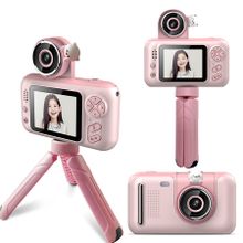 2.4 Inch Ips Color Screen Children Kids Camera 40mp 1080p Kids Camcorder 180 Degrees Rotation Digital Photo Camera Birthday Gift Color Pink