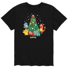 SizeXXL Pokemon: Christmas - Pikachu CHRISTMAS Holiday Vibes T-Shirt SHORTSLEEVE