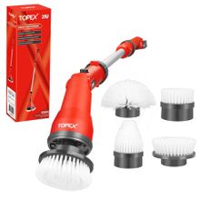 Skin Only 20V Cordless Power Scrubber With Extension Long Handle & 4 Replaceable Brush Heads,2 Speeds Power Scrubber Brush