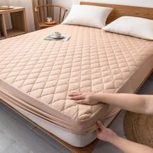 180*200CM Mattress Protector Cover (Without Pillowcase), watertight Fitted Sheet Pet Bed Cover Color Khaki