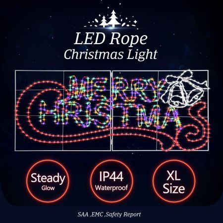 Multi Colour Merry Christmas Rope Light Christmas LED Light Merry Xmas String Light Decorations