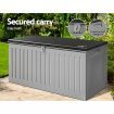 Gardeon Outdoor Storage Box 270L Container Lockable Garden Bench Tool Shed Grey