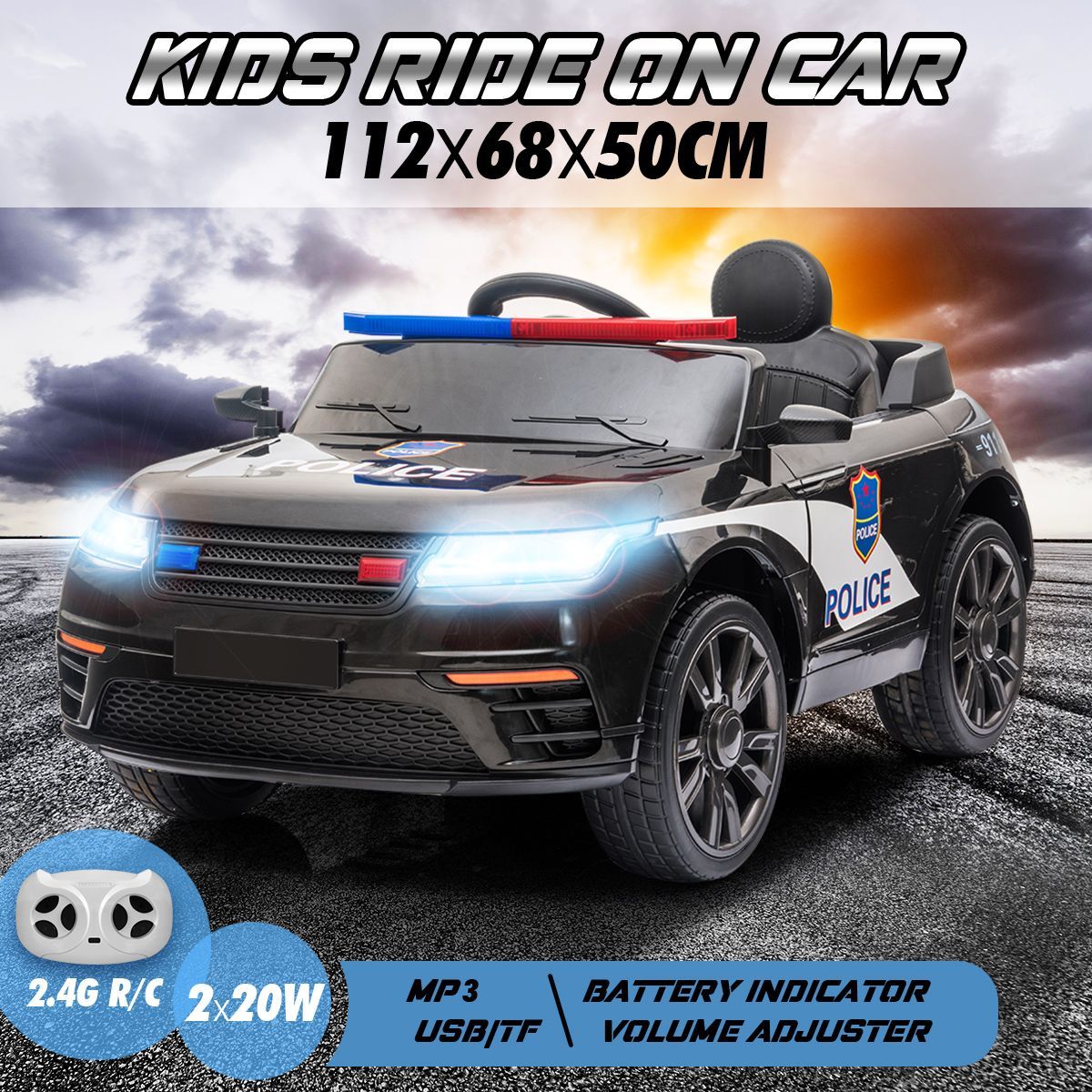 12V Electric Kids Ride On Car Children Toddler Toy Car with Remote Control  