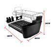 Stainless Steel Kitchen Dish Rack Dishrack Cup Dish Drainer Plate Tray Holder