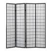 Levede 4 Panel Free Standing Foldable  Room Divider Privacy Screen Black Frame