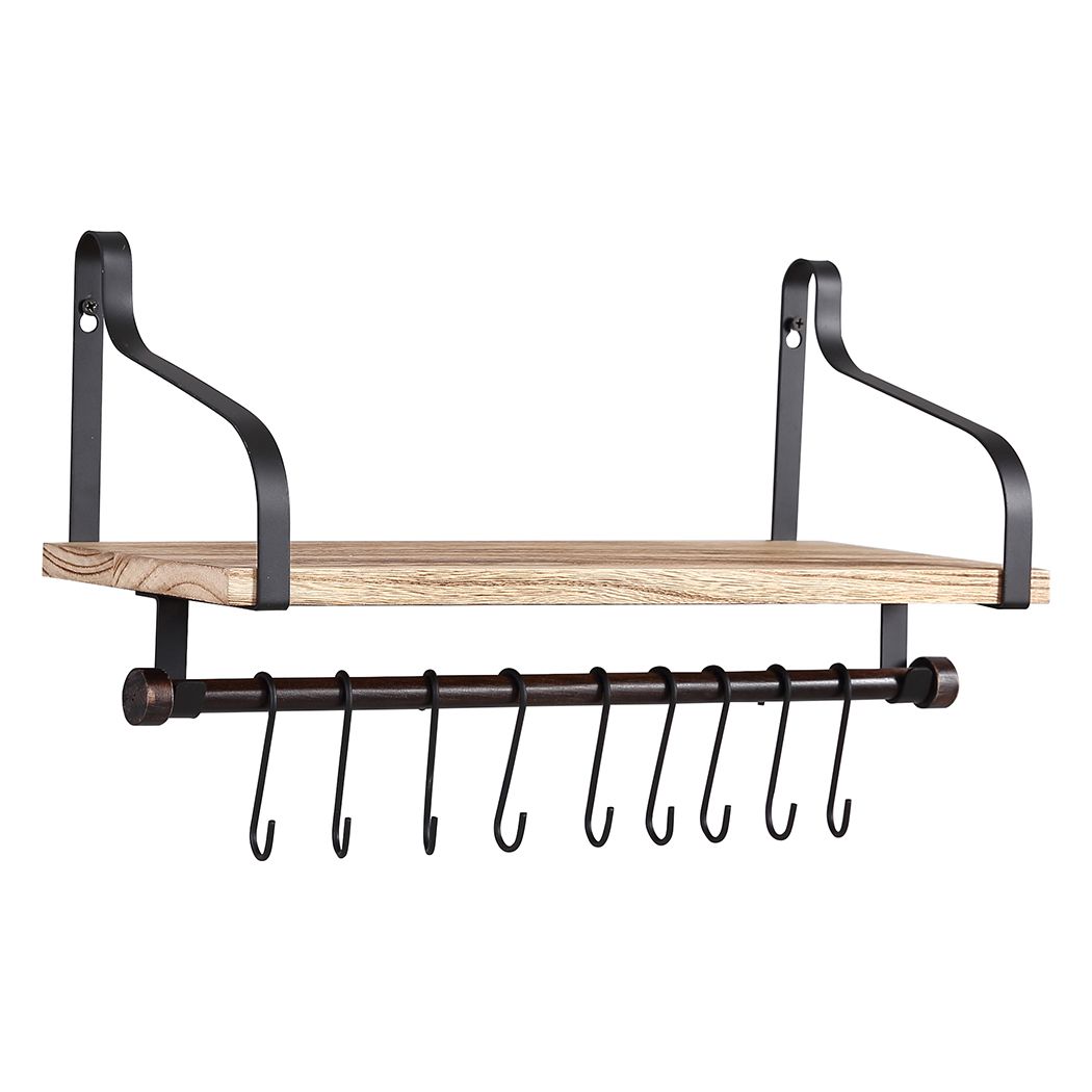 Levede Floating Shelf Brackets Wall Shelves Mount Display Rack Storage Hook