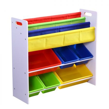 Levede 6 Bins Kids Toy Box Bookshelf Organiser Display Shelf Storage Rack Drawer