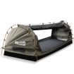 Mountview King Single Swag Camping Swags Canvas Dome Tent Free Standing Grey