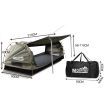 Mountview King Single Swag Camping Swags Canvas Dome Tent Free Standing Grey