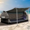 Mountview King Single Swag Camping Swags Canvas Dome Tent Free Standing Grey