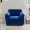 Sofa Cover Couch High Stretch Super Soft Plush Protector Slipcover 1 Seater Navy