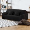 Easy Fit Stretch Couch Sofa Slipcovers Protectors Covers 4 Seater Black