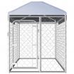 Outdoor Dog Kennel with Roof 200x100x125 cm