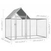 Chicken Coop 2x1x1.5 m Galvanised Steel