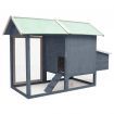 Chicken Cage Grey 170x81x110 cm Solid Pine & Fir Wood