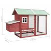 Chicken Cage Red 170x81x110 cm Solid Pine & Fir Wood