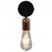 Wall Lights 2 pcs with Filament Bulbs 2 W Black and Copper E27