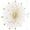 Wall Clock Metal 70 cm Golden