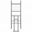 3 Piece Folding Dining Set with Storage Rack MDF and Steel