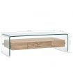 Coffee Table Clear 98x45x31 cm Tempered Glass