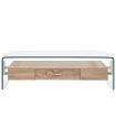 Coffee Table Clear 98x45x31 cm Tempered Glass