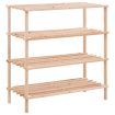 4-Tier Shoe Rack Solid Fir Wood