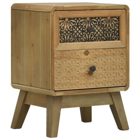 Bedside Cabinet Brown 37x30x51 cm Wood