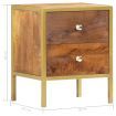 Bedside Cabinet 40x35x50 cm Solid Mango Wood