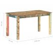 Dining Table Solid Reclaimed Wood 140x70x76 cm
