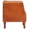 Tub Chair Brown Real Goat Leather