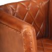 Tub Chair Brown Real Goat Leather