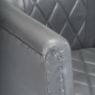 Tub Chair Grey Real Goat Leather