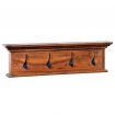 Wall Mounted Coat Rack 70x10x20 cm Solid Teak Wood