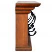 Wall Mounted Coat Rack 70x10x20 cm Solid Teak Wood