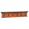 Wall Mounted Coat Rack 100x10x20 cm Black Solid Teak Wood