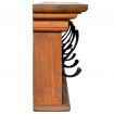 Wall Mounted Coat Rack 100x10x20 cm Black Solid Teak Wood