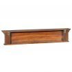 Wall Mounted Coat Rack 100x10x20 cm Black Solid Teak Wood