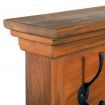 Wall Mounted Coat Rack 100x10x20 cm Black Solid Teak Wood