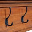 Wall Mounted Coat Rack 100x10x20 cm Black Solid Teak Wood
