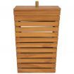 Laundry Basket 30x30x45 cm Solid Teak Wood