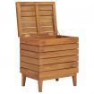 Laundry Basket 40x30x45 cm Solid Teak Wood