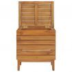 Laundry Basket 40x30x45 cm Solid Teak Wood