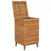 Laundry Basket 40x40x70 cm Solid Teak Wood