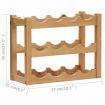 Wine Rack for 12 Bottles 47x21x36 cm Solid Oak Wood