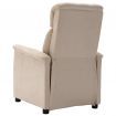 Recliner Cream Faux Suede Leather