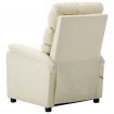 Massage Reclining Chair Cream Faux Leather
